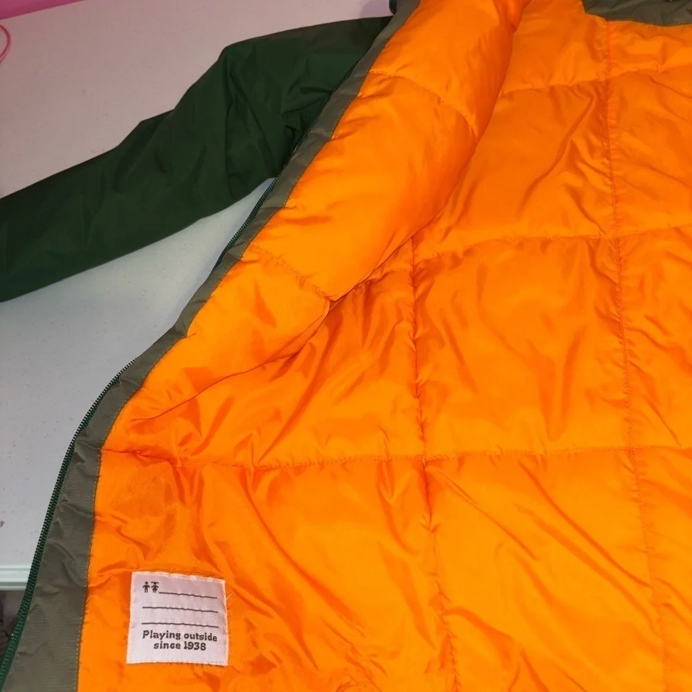 Columbia Kids Forest Green and Orange Raincoat